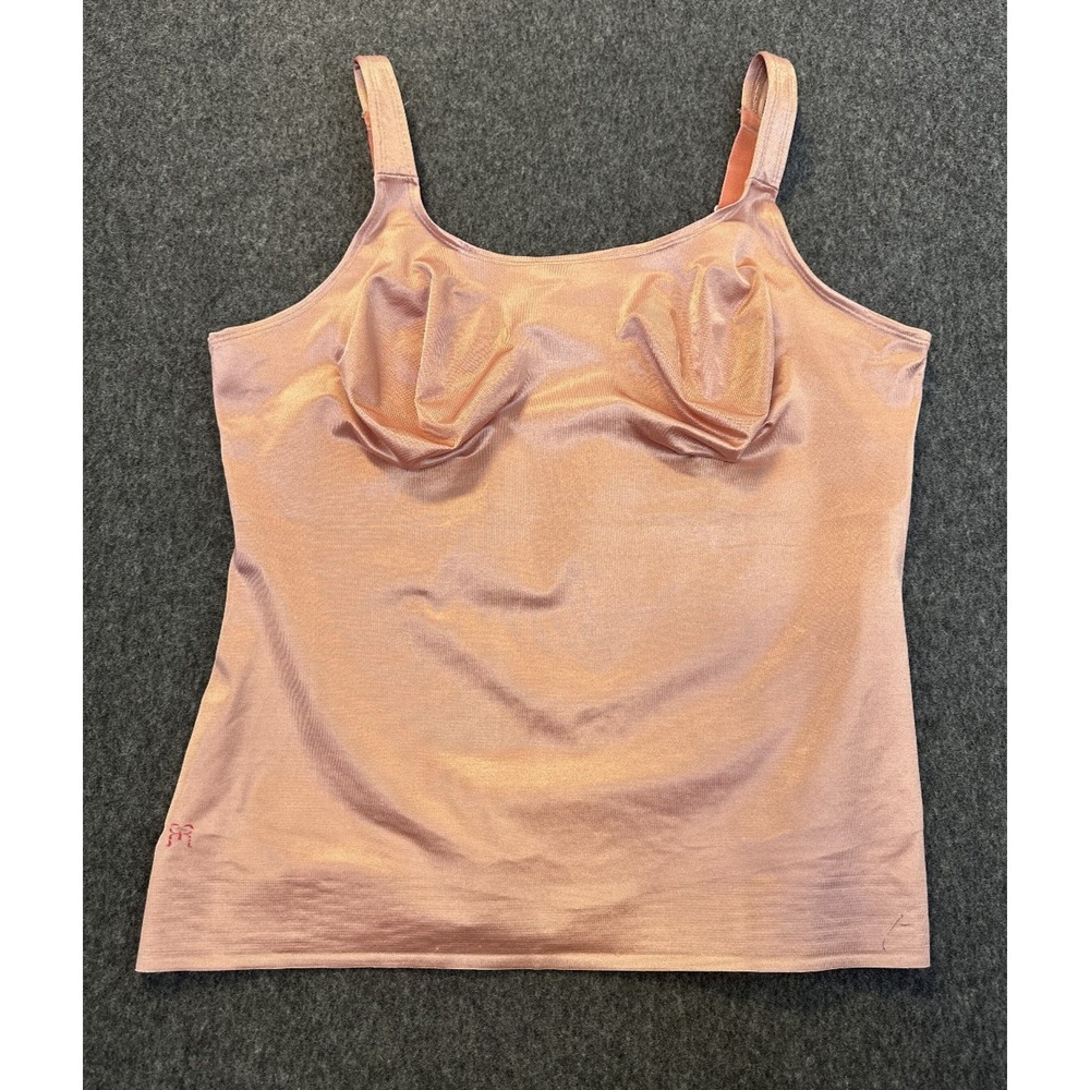 Ruby Ribbon Lace Cami Sz 44 Copper Color Shapewear Style 3022 Sculpting Tank Top - Picture 2 of 12